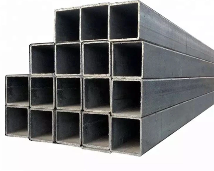 Section creuse noire de tuyau d'acier au carbone de tube carré